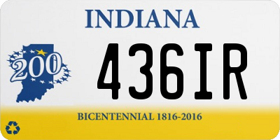 IN license plate 436IR