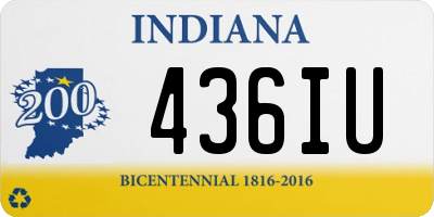 IN license plate 436IU