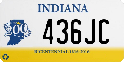 IN license plate 436JC