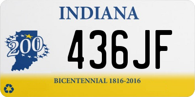 IN license plate 436JF