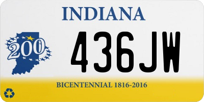 IN license plate 436JW