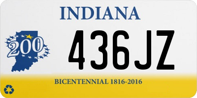 IN license plate 436JZ