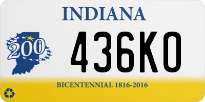 IN license plate 436KO