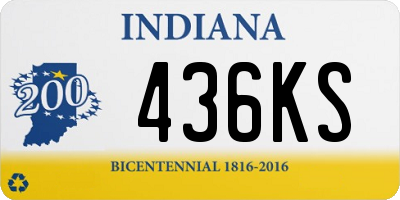 IN license plate 436KS