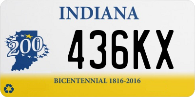 IN license plate 436KX