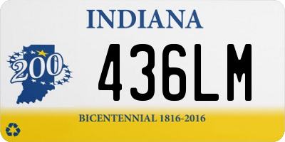 IN license plate 436LM