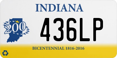 IN license plate 436LP