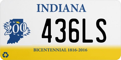 IN license plate 436LS