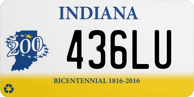 IN license plate 436LU