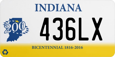 IN license plate 436LX