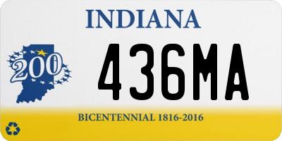 IN license plate 436MA