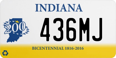 IN license plate 436MJ
