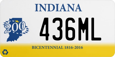 IN license plate 436ML