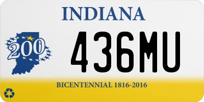 IN license plate 436MU