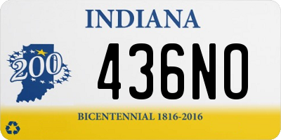 IN license plate 436NO