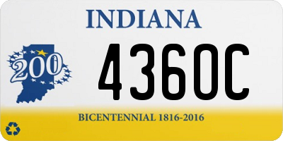 IN license plate 436OC