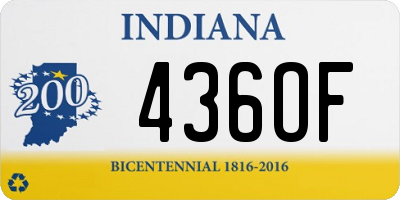 IN license plate 436OF