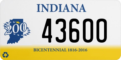 IN license plate 436OO