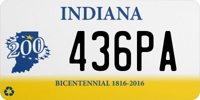 IN license plate 436PA