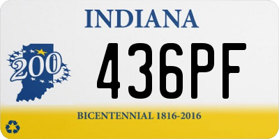 IN license plate 436PF