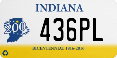 IN license plate 436PL