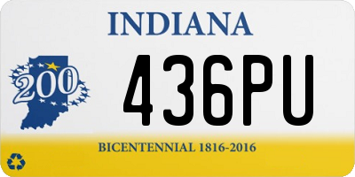 IN license plate 436PU