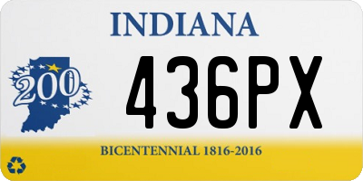 IN license plate 436PX