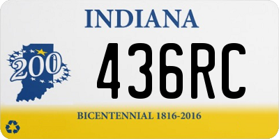 IN license plate 436RC