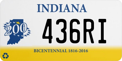 IN license plate 436RI