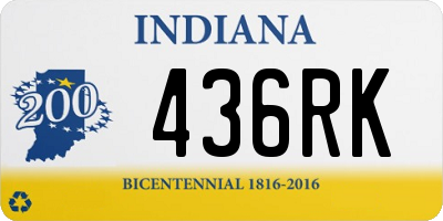 IN license plate 436RK