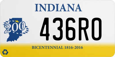 IN license plate 436RO