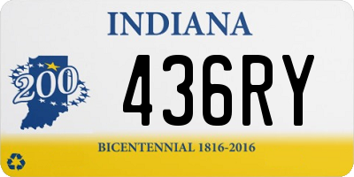 IN license plate 436RY