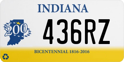 IN license plate 436RZ