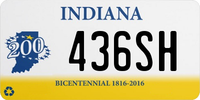 IN license plate 436SH