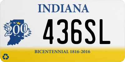 IN license plate 436SL