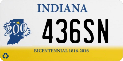 IN license plate 436SN