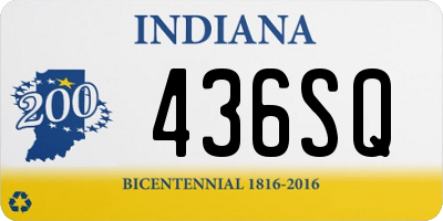 IN license plate 436SQ