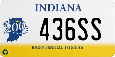 IN license plate 436SS