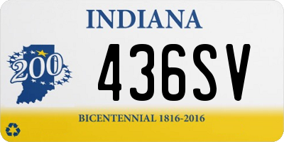 IN license plate 436SV