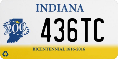 IN license plate 436TC