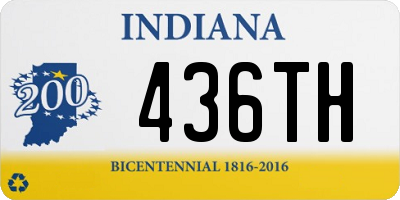 IN license plate 436TH