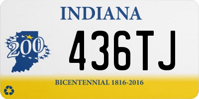 IN license plate 436TJ