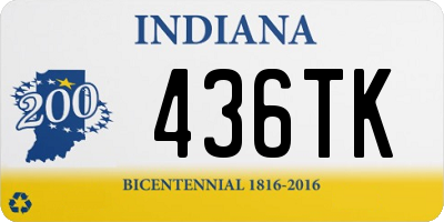 IN license plate 436TK