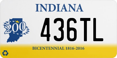 IN license plate 436TL