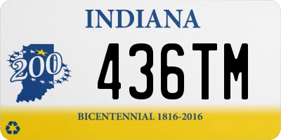 IN license plate 436TM