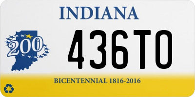 IN license plate 436TO
