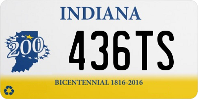 IN license plate 436TS