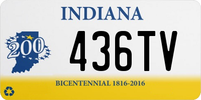 IN license plate 436TV