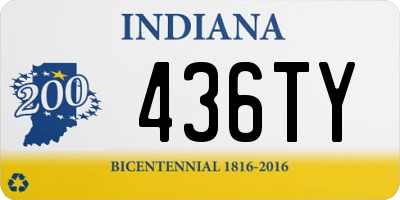 IN license plate 436TY