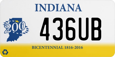 IN license plate 436UB